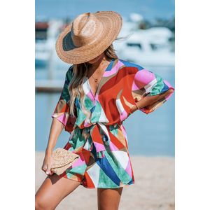 Abstract geo-overhemd met losse pijpen