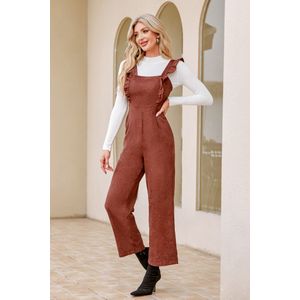 Rustieke charme jumpsuit met vierkante hals