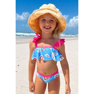 Meisjes Hartvormige Fondant Banded Verstoorde & Standaard taille Bikini Set