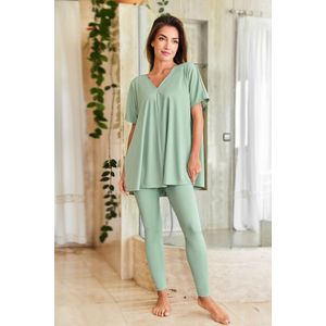 Mint jersey pyjamaset met top en legging