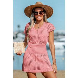 Uitgesneden gebreide cover-upjurk