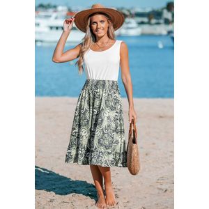Relaxte paisley midi-jurk