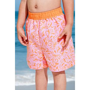 Roze en oranje paisley boardshort