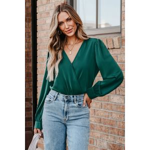 Party-modus bodysuit met lange mouwen en halslijn