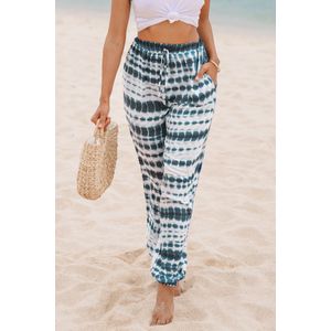 Broek met taps toelopende pijpen en tie-dye strepen