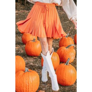 Pumpkin Spice minirok met trekkoord