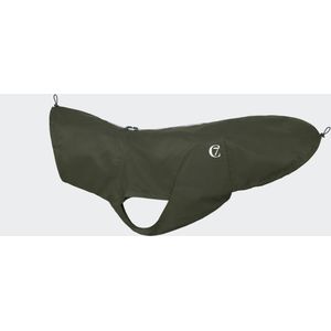 Cloud7 Hunderegenmantel Dublin Dark Olive 9 Oliv Grün für kleine Hunde  für große Hunde  für Geschirrträger  mit Klettverschluss  mit Reissverschl