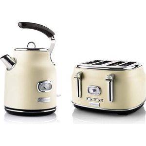 Westinghouse Retro Wasserkocher + Toaster 4 Schlitze - Weiß