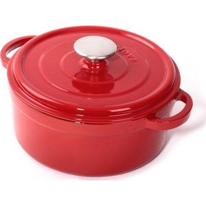 Cuisinova Bratpfanne – Gusseisen – Ø 20 cm – 2,5 Liter – Rot