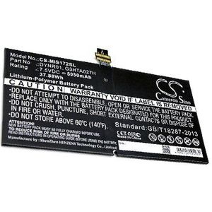 Accu (5050 mAh) geschikt voor Microsoft Surface 4, Microsoft Surface Pro 4, Microsoft Surface Pro 4, Microsoft Surface Pro 4 1724 (DYNR01, G3HTA027H)