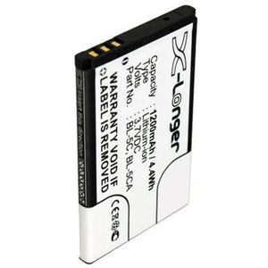 BK-5 - BK-BL-5 - BL-0 - BL-5 - BL-5C - BL-5C - BL-6S - BR-5 - BT-N3650 BTC-NK5CHL Accu (1200 MAh 3.7 V)