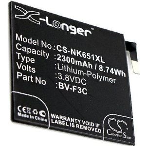 Accu (2300 mAh) geschikt voor Microsoft Lumia 650 XL (BV-F3C)