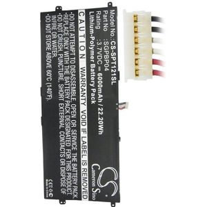 Accu (6000 mAh) geschikt voor Sony SGPT121US/S, Sony GPT121, Sony Tablet S (SGPBP04)