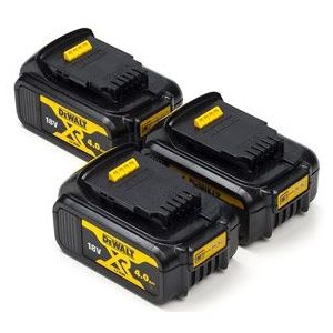 20V Max, DCB180, DCB180-XJ, DCB181, DCB181-XJ, DCB182, DCB182-XE, DCB182-XJ, DCB183 3x DeWalt DCB182 XR accu's (18 V, 4 Ah, Origineel)