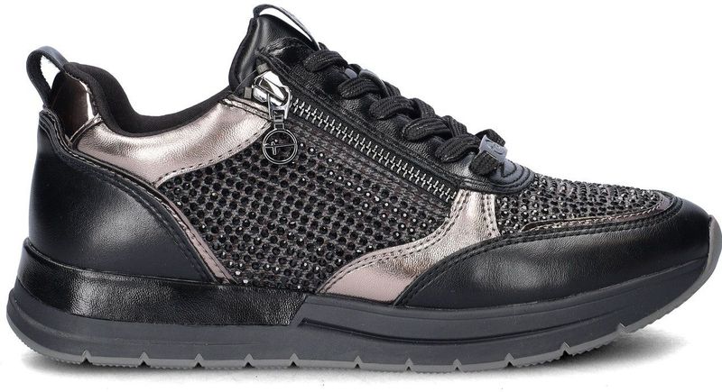 Tamaris - Lage Sneakers - Imitatieleer - Dames - Met Strass-steentjes