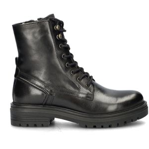 Nelson - Monk - Veterboots - Zwart - Leer - Rits aan Binnenzijde