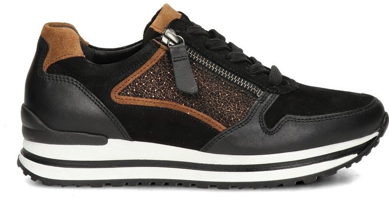 Gabor - Comfort Optifit - Sneakers - Zwart - Suède en Gladleer