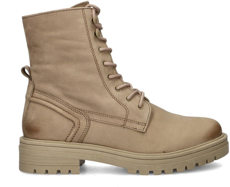 Nelson Monk - Dames Veterboots - Enkellaarsjes - Nubuck - Zwart