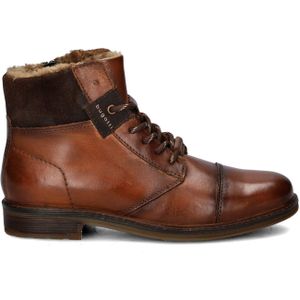 Bugatti Mirato Gevoerde Leren Veterboots Cognac