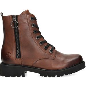 Remonte Leren Veterboots Cognac