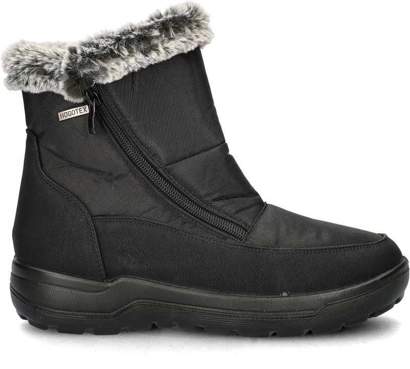 Galop - Dames Snowboots - Zwart - Nylon - Fake-Fur Voering
