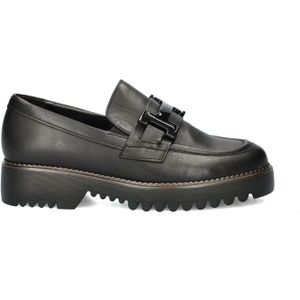 Mocassins - Effen - Leer - Blokhak - Middelhoge Hak