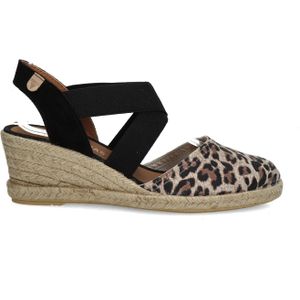 Verbenas - Mila - Espadrilles - Panter Print - Suède - Sleehak 6 cm