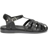 Pikolinos - Formentera - Sandalen - Zwart - Leer, Licht Voorgevormd Voetbed, Flexibele Rubber Loopzool