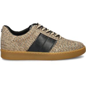 La Strada - Dames Sneaker - Zwart - Textiel - Strass Steentjes