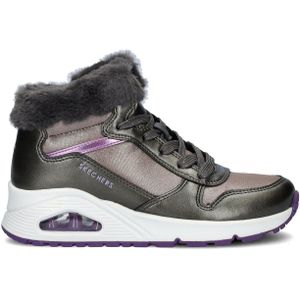Skechers - Uno - Sneakers - Zwart - Kunstleer - Met Rits