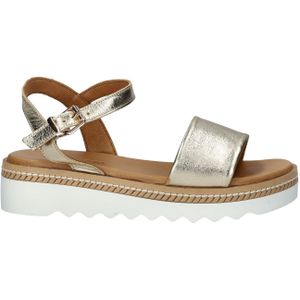 Nelson - Dames Sandalen - Zwart - Leer - Plateauzool