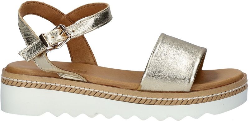 Nelson - Dames Sandalen - Zwart - Leer - Plateauzool