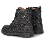 Nelson - Kids - Veterboots - Zwart - Gevoerd met Imitatieleer, Leren Voetbed, Rubber Loopzool