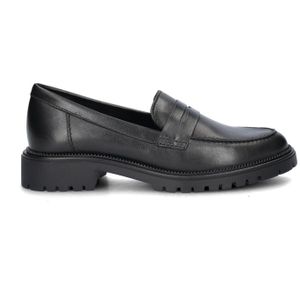 Tamaris - Dames Loafer - Zwart - Leer - Gevoerd met Zacht Textiel