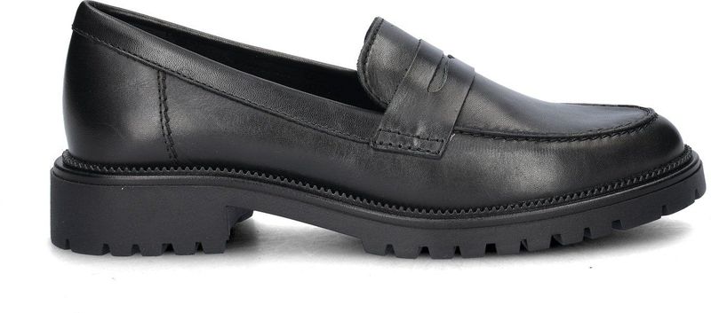 Tamaris - Dames Loafer - Zwart - Leer - Gevoerd met Zacht Textiel