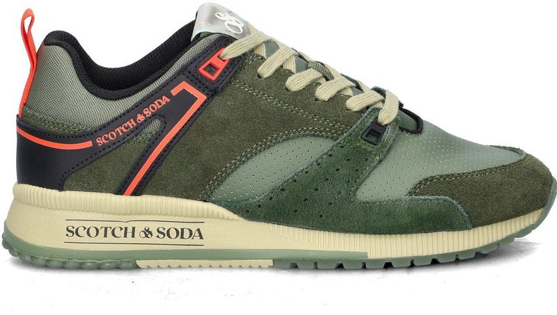 Scotch & Soda - Vivex - Heren Sneaker - Groen multi