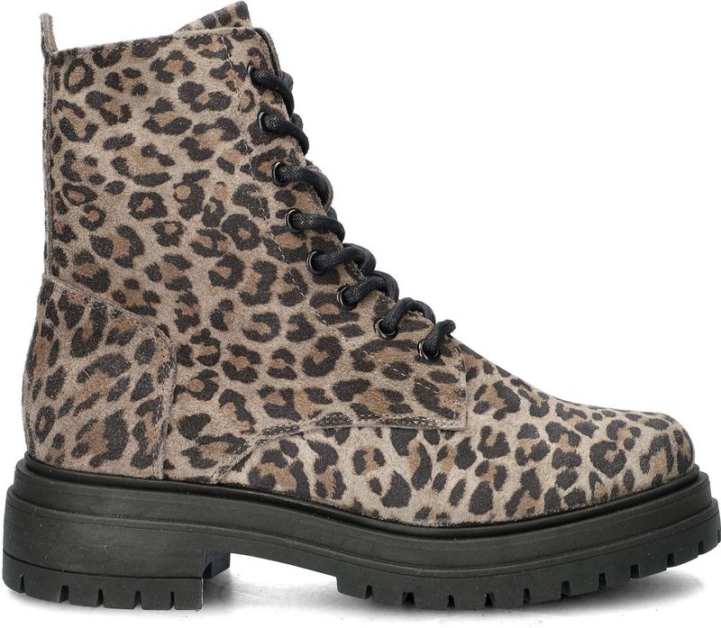 Shoecolate - Veterboots - Animal Print - Suède - Chunky Rubberen Loopzool