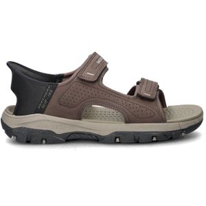 Skechers - Tresmen Reece - Sandalen - Donkerbruin - Maat 44
