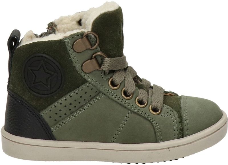 Nelson - Kids - Hoge Sneakers - Leer - Met Imitatieleer en Fake Fur