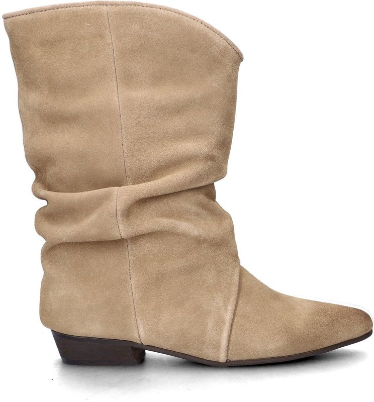 Shoecolate - Dames Boot - Sand - Suède - Plooilaars