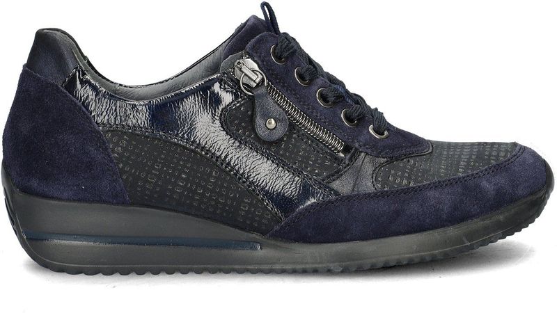 Waldläufer - Himona - Lage Sneakers - Suède - Dames - Breedtemaat H