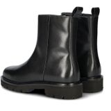 Unisa - Faye - Veterboots - Zwart - Leer
