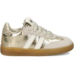 Nelson - Sneakers - Goud - Suède en Imitatieleer - Met Rits