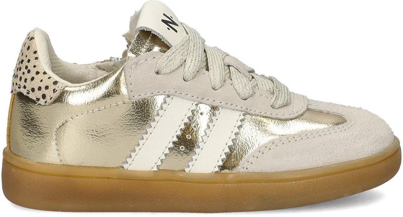 Nelson - Sneakers - Goud - Suède en Imitatieleer - Met Rits