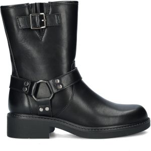 Claudia Ghizzani - Bikerboots - Zwart - Imitatieleer - Rubberen Loopzool