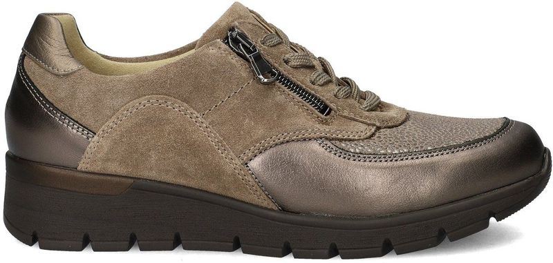 Waldläufer - K-Ramon - Dames Sneaker - Zwart - Suède/Lakleer/Textiel