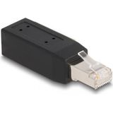 Delock - Terminalblokadapter - Zwart - RJ45 Plug Cat.5E tot 90°
