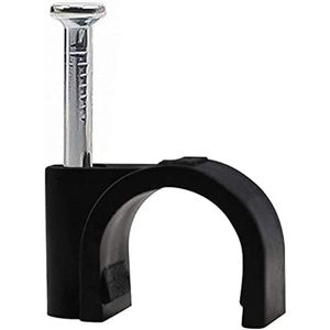 Allteq - Kabelclip - Zwart - 10 mm - 100 stuks