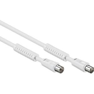 Coax kabel wit - dubbele afscherming