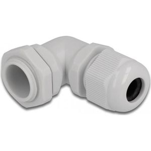 Kabelwartel - 90° Haaks - PG11 - Grijs - Kunststof - 1 Stuk